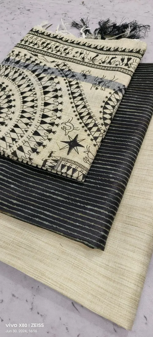 Premium Dupion Silk Elegance — Screen Print Edition